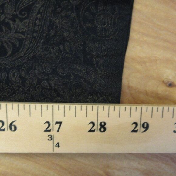 JOSEPH RIBKOFF Black and Gold Paisley Print Pants Waist Size 28 PULL ON Trousers - Picture 11 of 11
